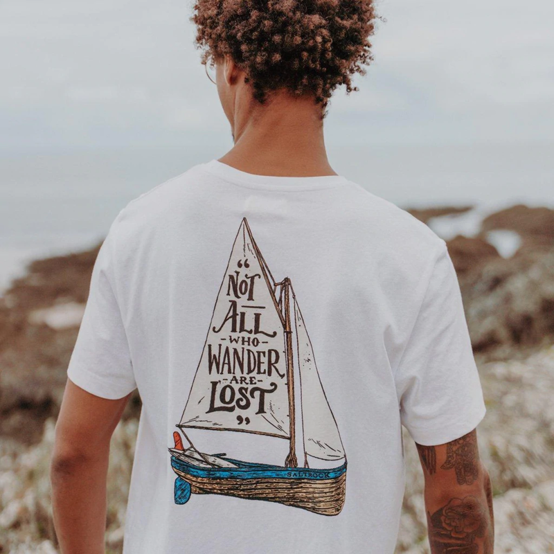 Saltrock Men's Lost Ships SS Tee - White-4